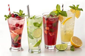 Refreshing summer fruit infused iced drinks