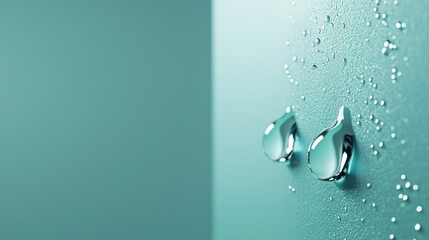Crystal Clear Water Droplets Forming and Adhering on a Surface