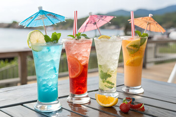 Four refreshing summer cocktails by the sea