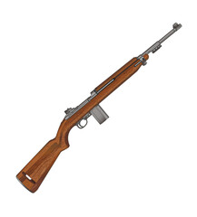United States Army Rifle M1 Carbine illustration