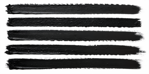 Bold Black Brush Strokes on White Background