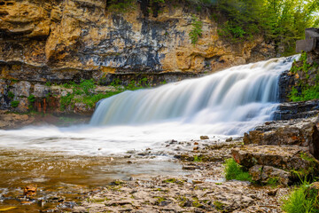Scenic View of Willow Falls at Dawn