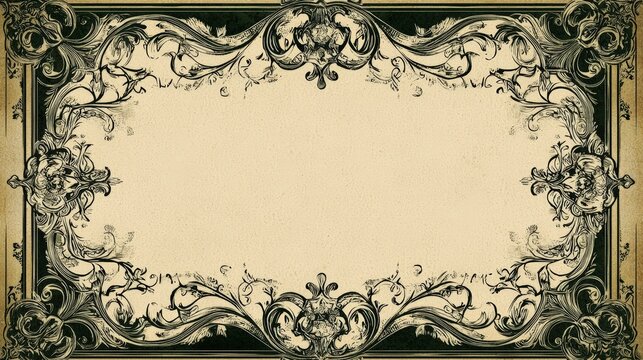 Vintage border design on classic card