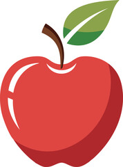 red apple vector illustration