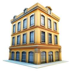Fototapeta premium Bulding model architecture building corner.