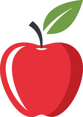 red apple vector illustration