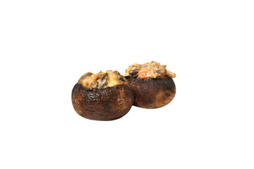 PNG stuffed mushrooms isolated on white background.