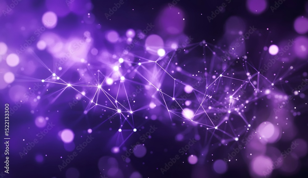 Fototapete a purple background with swirling lines and dots, representing the complex nature of artificial inte