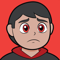 Obraz premium a look of profound sorrow eyes red rimmed