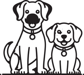 Fototapeta premium Dog silhouettes