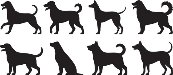 Dog silhouettes