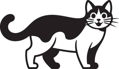 Obraz premium vector isolated silhouette cat set