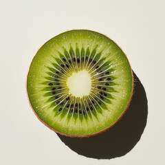 slice of kiwi isolated on white background
