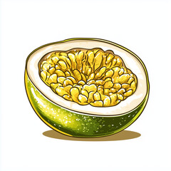 passion fruit isolated on white background