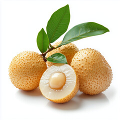 longan  isolated on white background