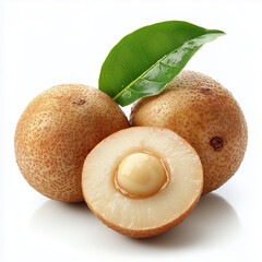 longan  isolated on white background