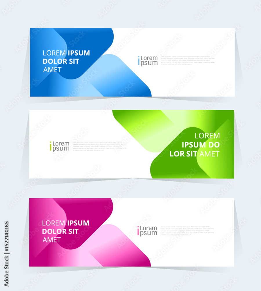 Wall mural geometric banner design with vector presentation template.