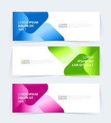 Geometric banner design with Vector presentation template.