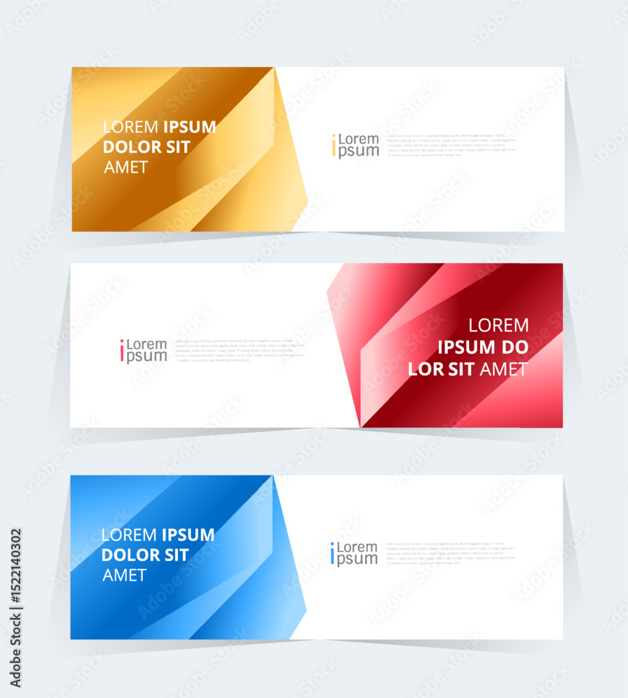 Poster geometric banner design with vector presentation template.