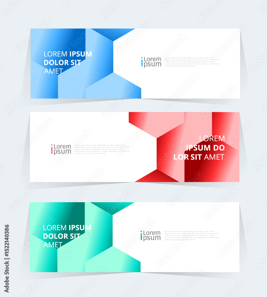 Wall mural geometric banner design with vector presentation template.