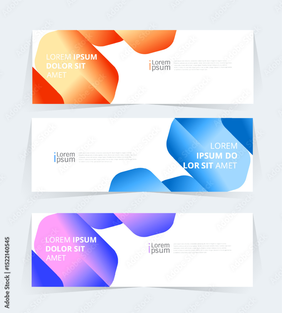 Wall mural geometric banner design with vector presentation template.