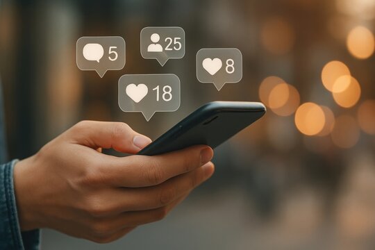 Engagement notifications on smartphone.