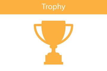 trophy vector image on white background.