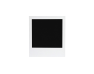 Classic White Polaroid Frame with Black Center Ready for a Memory