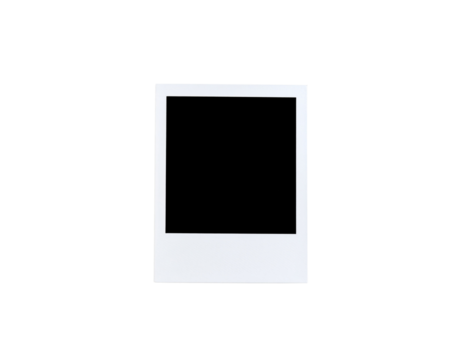 Crisp White Polaroid Frame with a Classic Square Format and Clean Lines
