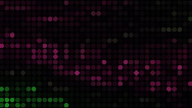 Pixelated background animation video with neon colours 