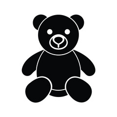 Teddy Bear Icon Vector Flat and Clean Look