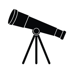 Telescope Icon Vector Flat and Clean Look