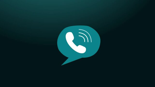Caller UI Icon Animation – Incoming Call Interface Symbol with Vibrating Motion, Ringing Alert Effect for Smartphone App, Mobile Notification, and Communication UI Design