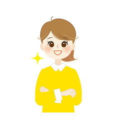 笑顔で明るく元気な女性