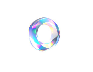 Iridescent Torus A luminous ring with holographic spectral color gradients