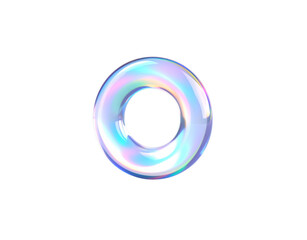 Iridescent Torus A Luminous Ring with Shimmering Pastel Hues and Subtle Refractions