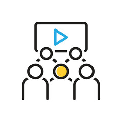 Multi color icon for audience