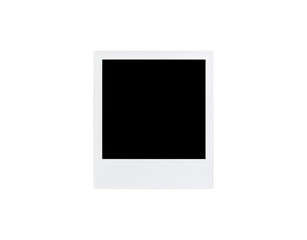 Textured White Border of a Classic Instant Photo Frame with Empty Center