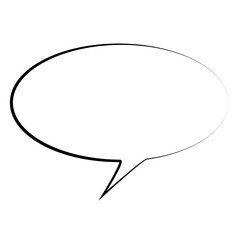 Minimalist Black and White Speech Bubble. Speech Bubble Single Line Icon. Chat bubble solid icons, minimalist. communication, conversation, thoughts. Vector illustration