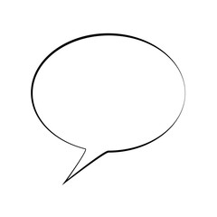 Minimalist Black and White Speech Bubble. Speech Bubble Single Line Icon. Chat bubble solid icons, minimalist. communication, conversation, thoughts. Vector illustration