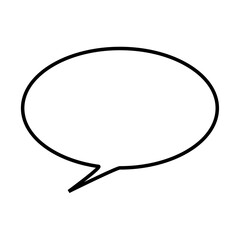 Minimalist Black and White Speech Bubble. Speech Bubble Single Line Icon. Chat bubble solid icons, minimalist. communication, conversation, thoughts. Vector illustration