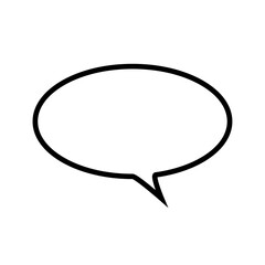 Minimalist Black and White Speech Bubble. Speech Bubble Single Line Icon. Chat bubble solid icons, minimalist. communication, conversation, thoughts. Vector illustration