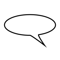 Minimalist Black and White Speech Bubble. Speech Bubble Single Line Icon. Chat bubble solid icons, minimalist. communication, conversation, thoughts. Vector illustration