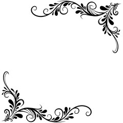 abstract floral frame