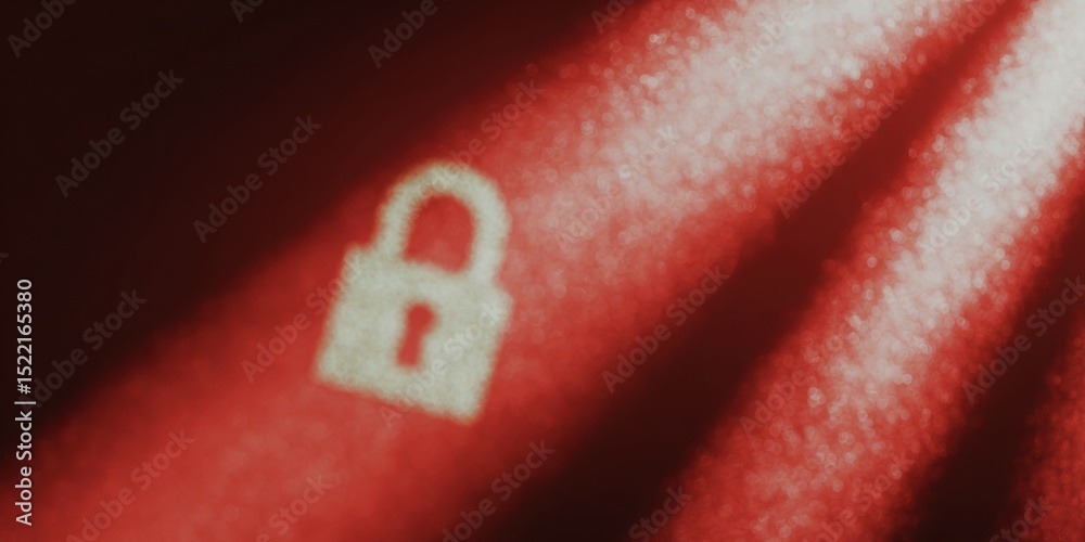 Leinwandbilder Digital Padlock Icon Floating in Binary Code Stream for Cybersecurity and Data Protection Marketing with Futuristic Encryption Technology Concept