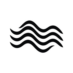 Waves Icon Vector Flat and Clean Look Isolated