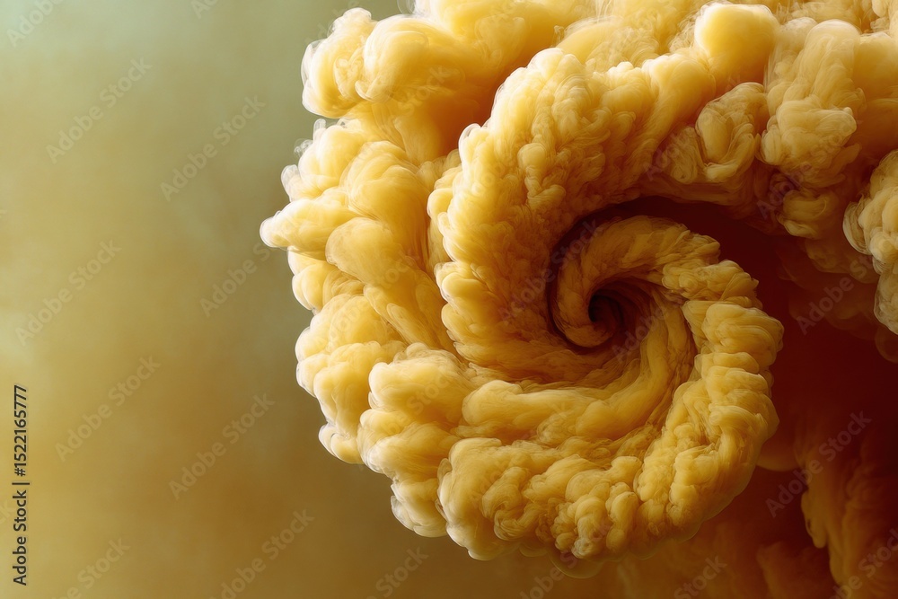 Aufkleber abstract swirling plume of creamy vapor with intricate negative space, dynamic motion in warm tones 