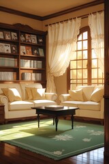 Fototapeta premium Cozy Living Room Interior. (3)