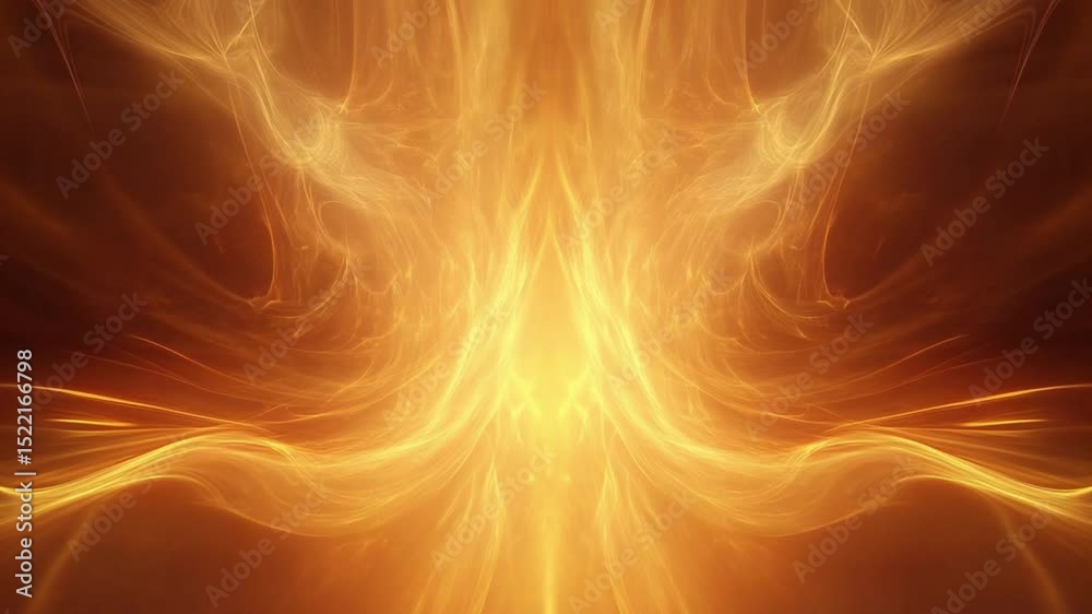 Poster Fiery Essence: Intricate, abstract patterns of dynamic fire emanate power and energy. A mesmerizing visual exploration of the fundamental force.