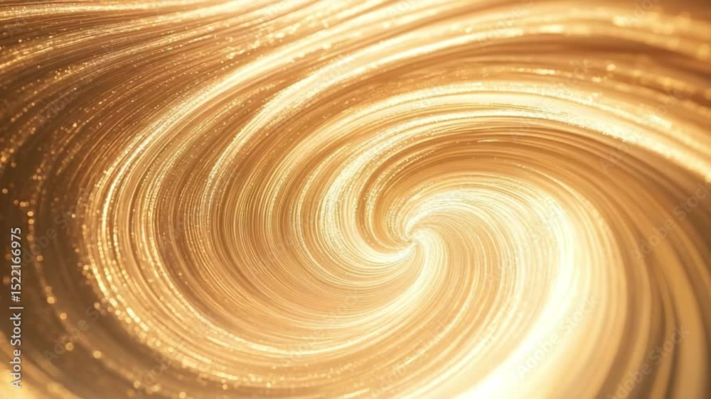 Aufkleber golden swirls of light: an abstract composition showcasing swirling strands of radiant, golden light